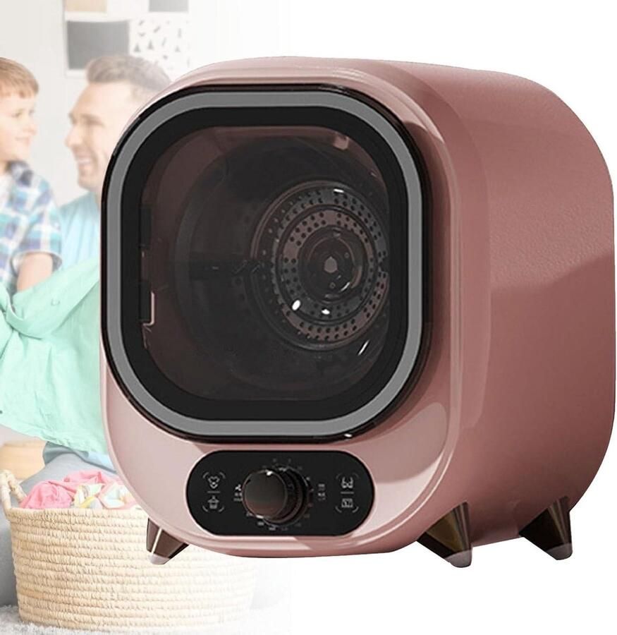 Condensdroger Compacte wasdroger Kleine was drogen Dubbele temperatuurinstelling 0.8 kg capaciteit Roze