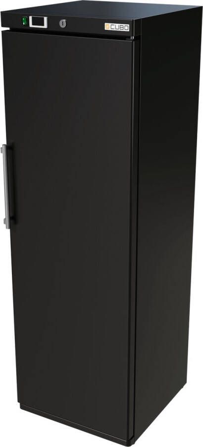CUBO Horeca Vriezer 293L Zwart met LED-verlichting 1 deur met 5 planken Energiezuinig CS-BF400V