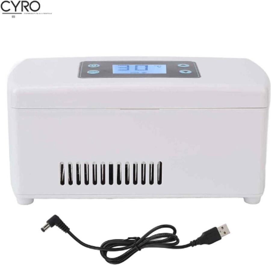 CYRO Insuline Koeler Insuline Koeltas Diabetes Koeltas Insuline Koeltasje voor op Reis Draagbaar 0-18 ℃ Wit