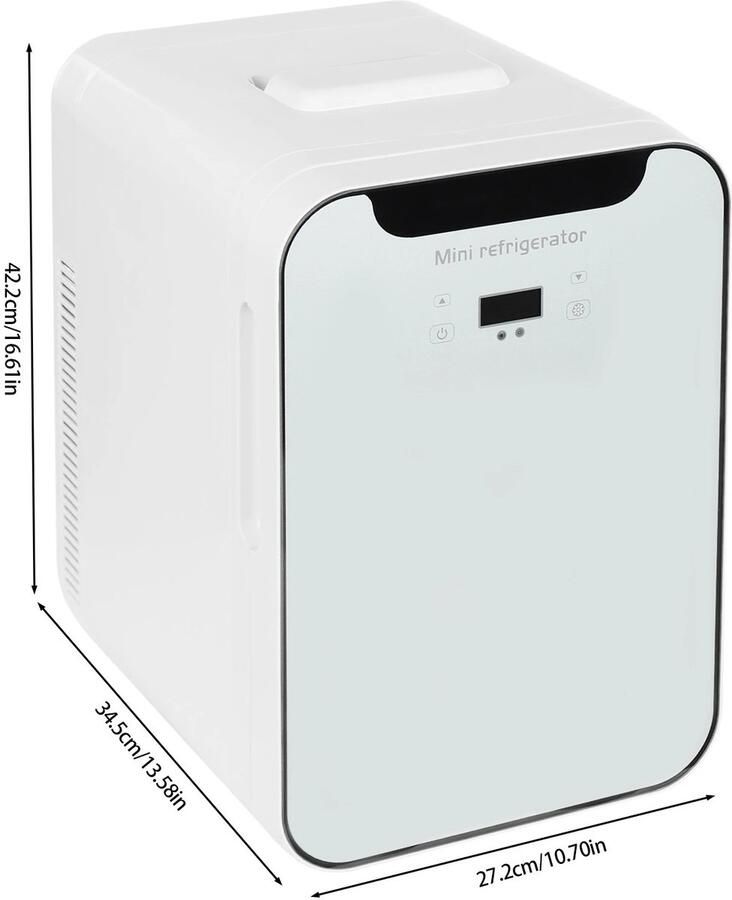 D&A Mini koelkast Minibar Minikoelkast Mini koelkast voor drinken Mini koelkastje Mini koelkasten 20 Liter Wit