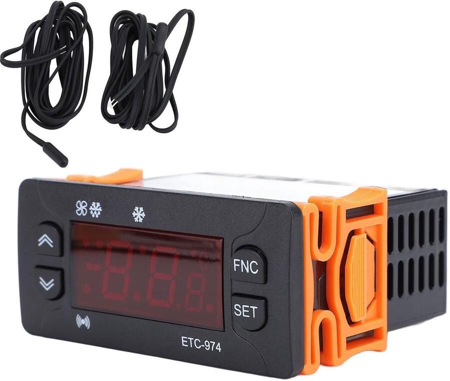 Dailygoods- Temperatuurregelaar Hoge Nauwkeurigheid Thermostaat voor Koeling Veiligheidsthermostaat AC220V Robuuste Constructie Veelzijdig Gebruik