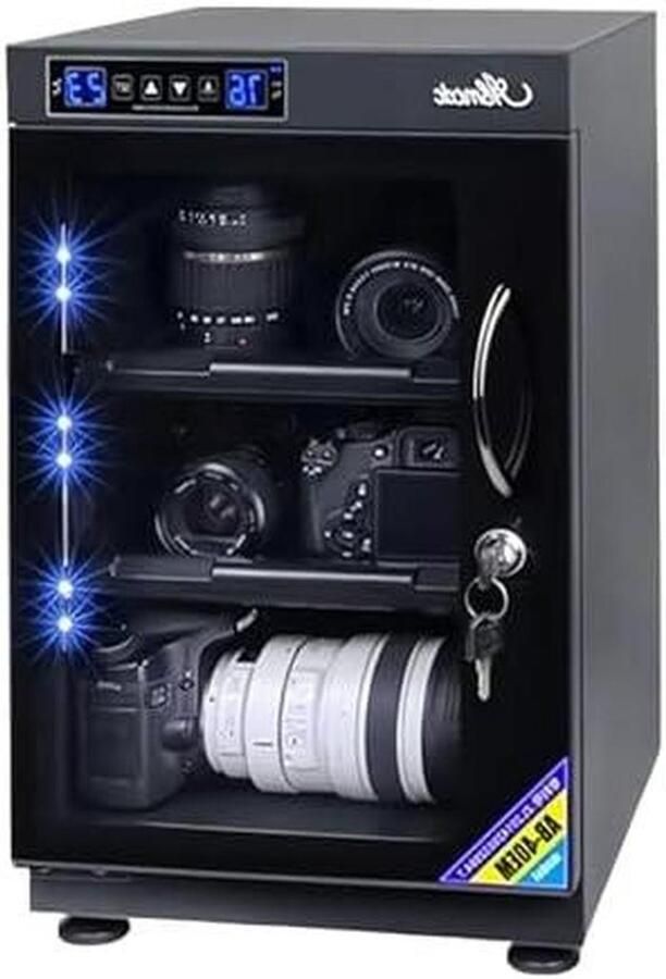 Digitale Camera Droogkast Ontvochtiger Kast Gevoelige Items Bewaren Intelligent Touchscreen 85L Zwart