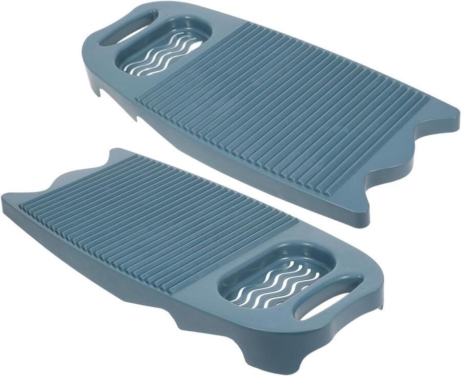 Draagbaar Wasbord Handwas Hulpmiddel Kleding Reinigen Antislip Onderkant 45x20 cm Blauw