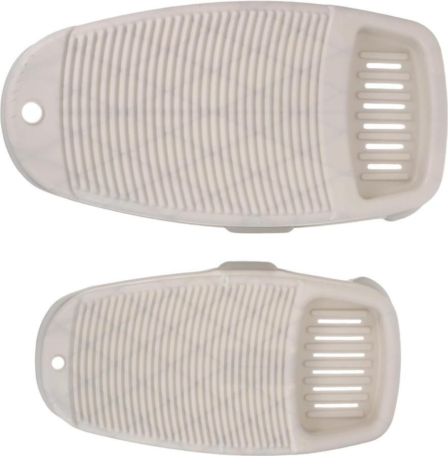 Draagbaar Wasbord Handwas Plaat Kleding Wassen Antislip Bodem 42.5 x 21 cm Grijs