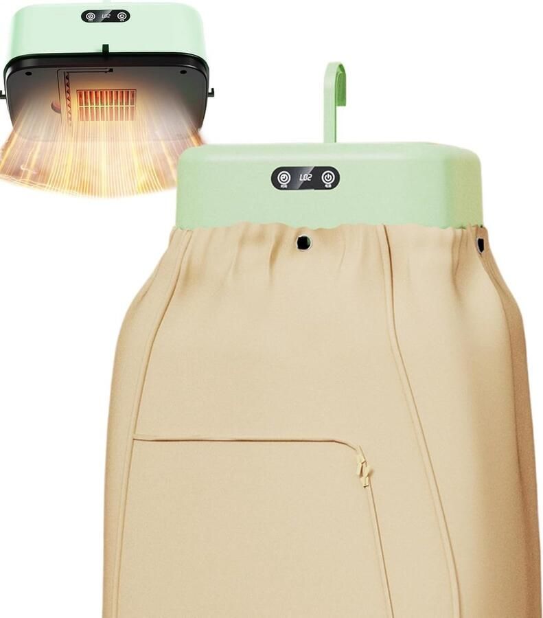 Draagbaar Wasrek Compact Droogrek Kleding Drogen Dubbele Temperatuur 27 x 19.5 x 10.5 cm Groen
