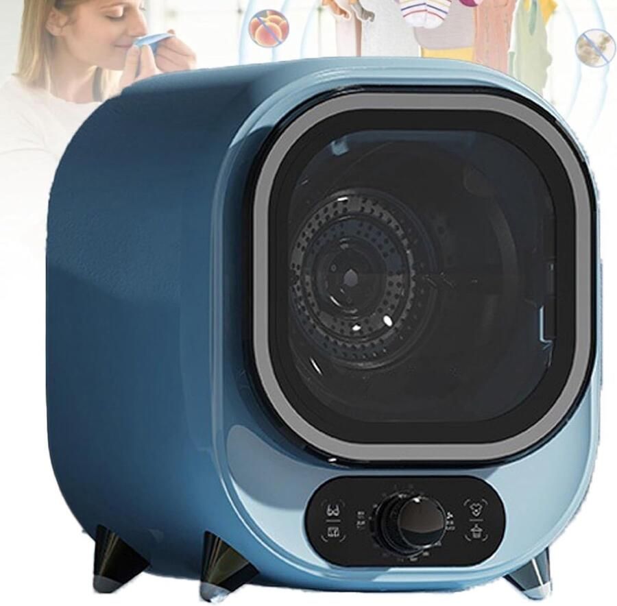 Draagbare Condensdroger Kleine Wasdroger Snel Kleding Drogen 360° Blauw Licht Sterilisatie 08 kg Capaciteit