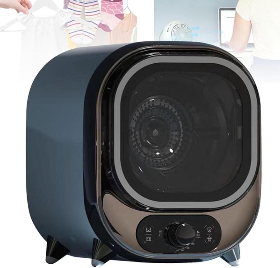Draagbare Condensdroger Kleine Wasdroger Snel Kleding Drogen Dubbele Temperatuursensor 5 kg Capaciteit Blauw