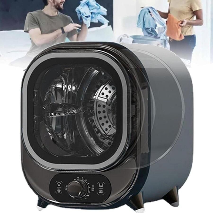Draagbare Condensdroger Mini Wasdroger Centrifuge Kleding Drogen Roestvrijstalen Cilinder 5 Kg Wit
