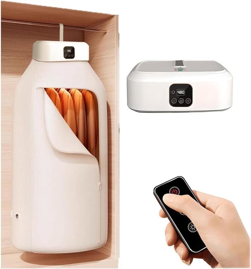 Draagbare Droger Mini Droger Wasdroger Kleding Drogen 360° Hete Lucht 10 kg Capaciteit One Color
