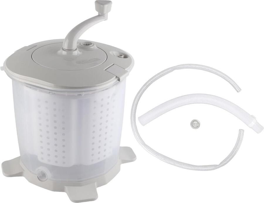 Draagbare handzwengel wasmachine handslinger wasmachine handmatige wasmachine voor slaapzaal flat camping Nordic Grey