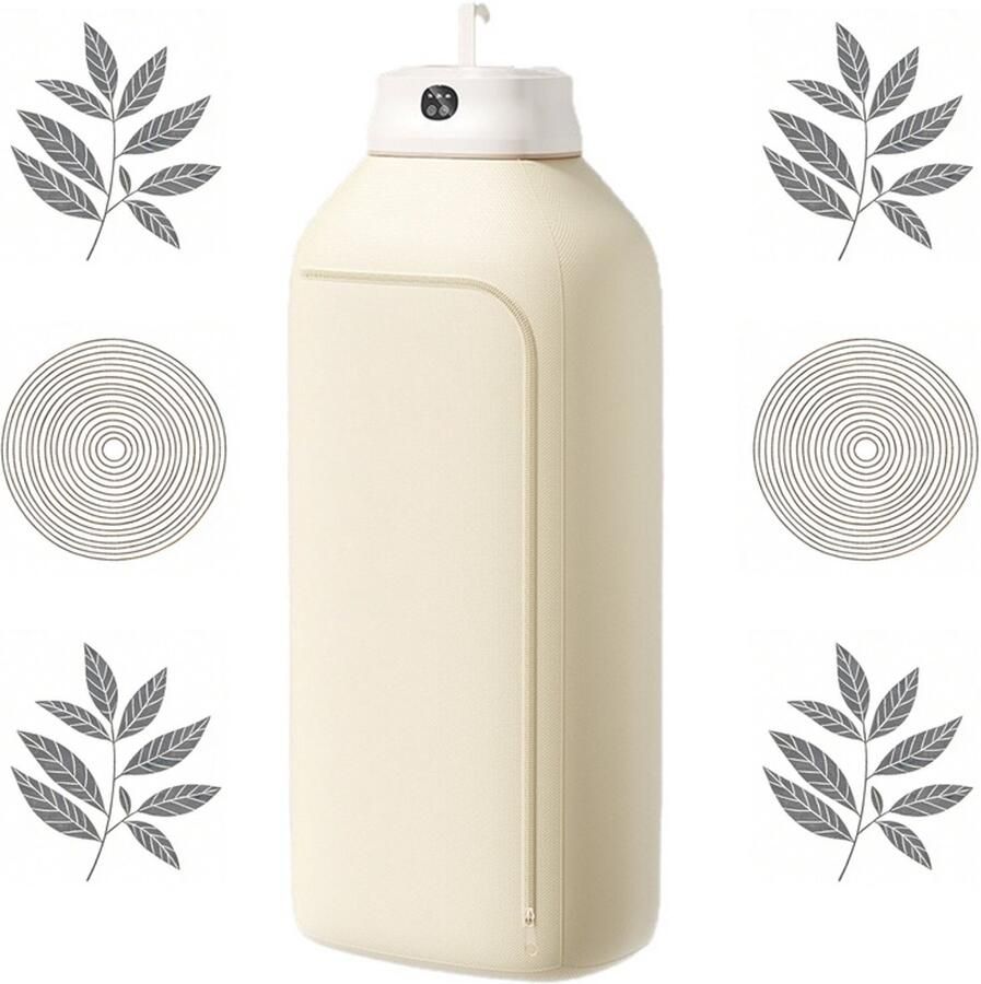 Draagbare Kledingdroger Elektrisch Mini Reisdroger met Timer en Droogzak Compact Opvouwbaar Kaki voor Appartement Hotel