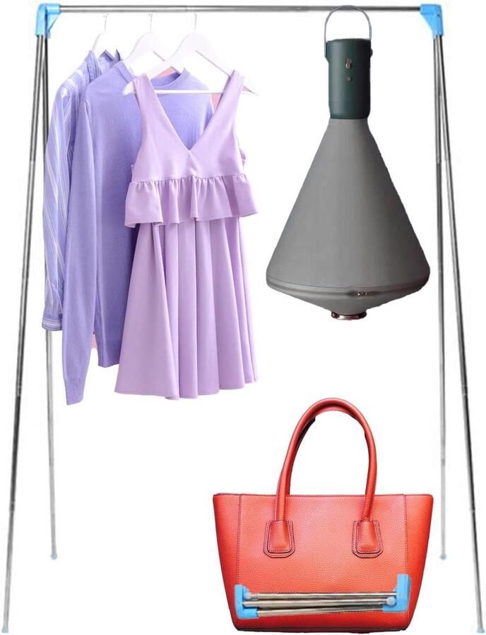 Draagbare Kledingdroger Mini Droger Snel Kleding Drogen Met UV Functie Compact Formaat Wit
