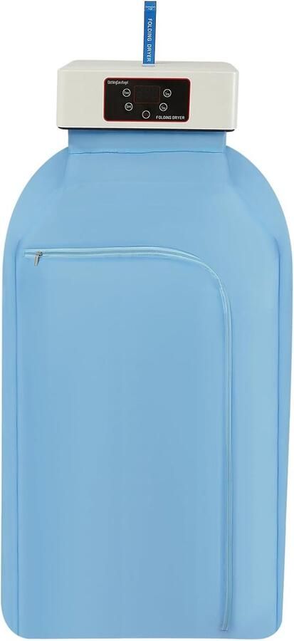 Draagbare Kledingdroger Mini Droogmachine Snel Kleding Drogen 360 Graden Cyclus 30x20x12 cm Wit Blauw