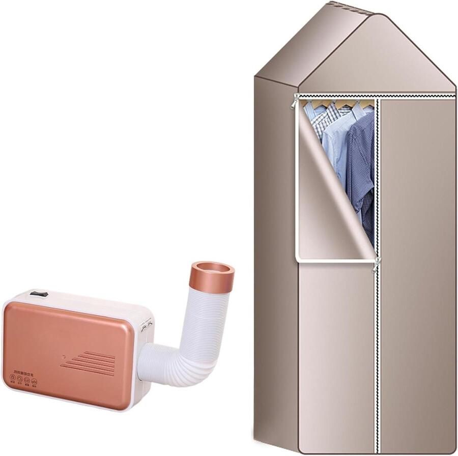 Draagbare Kledingdroger Opvouwbaar Model Snel Kleding Drogen Energiezuinig Verwarmingselement 15kg Capaciteit Roze