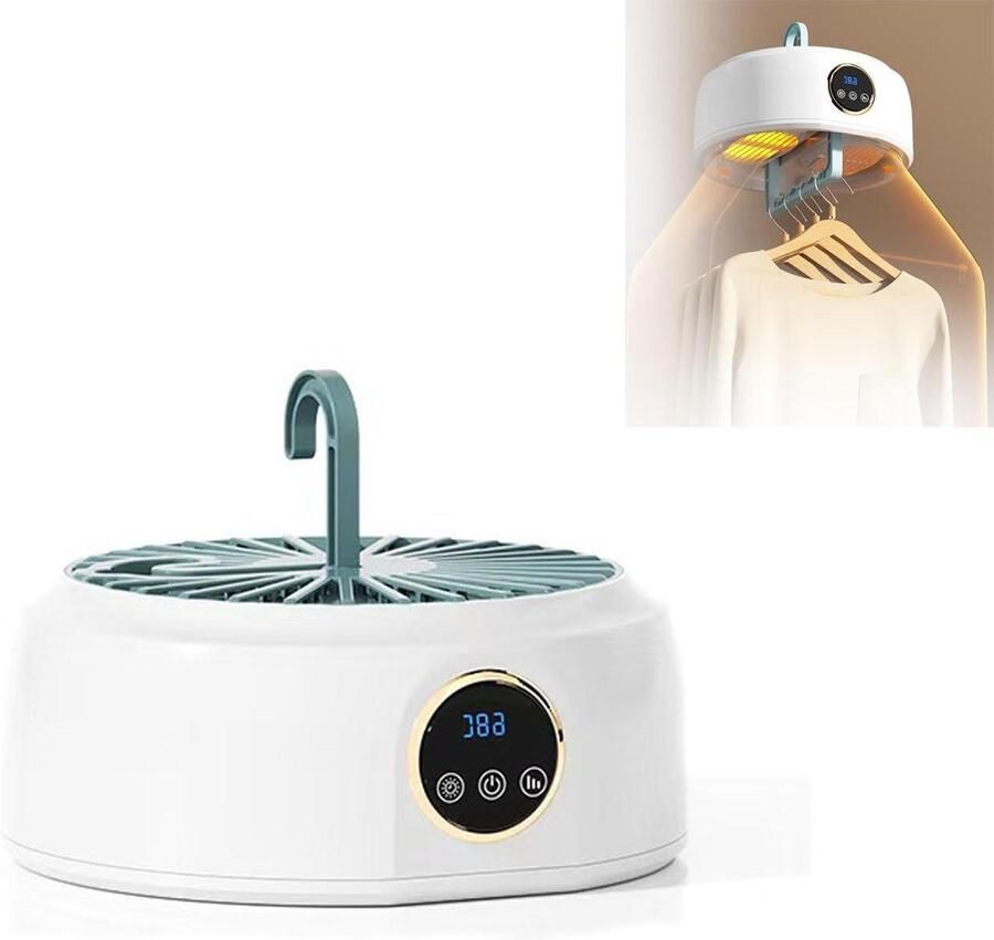 Draagbare Kledingdroger Opvouwbare Droger Snel Kleding Drogen Ruimtebesparend Ontwerp 10 kg Capaciteit Wit