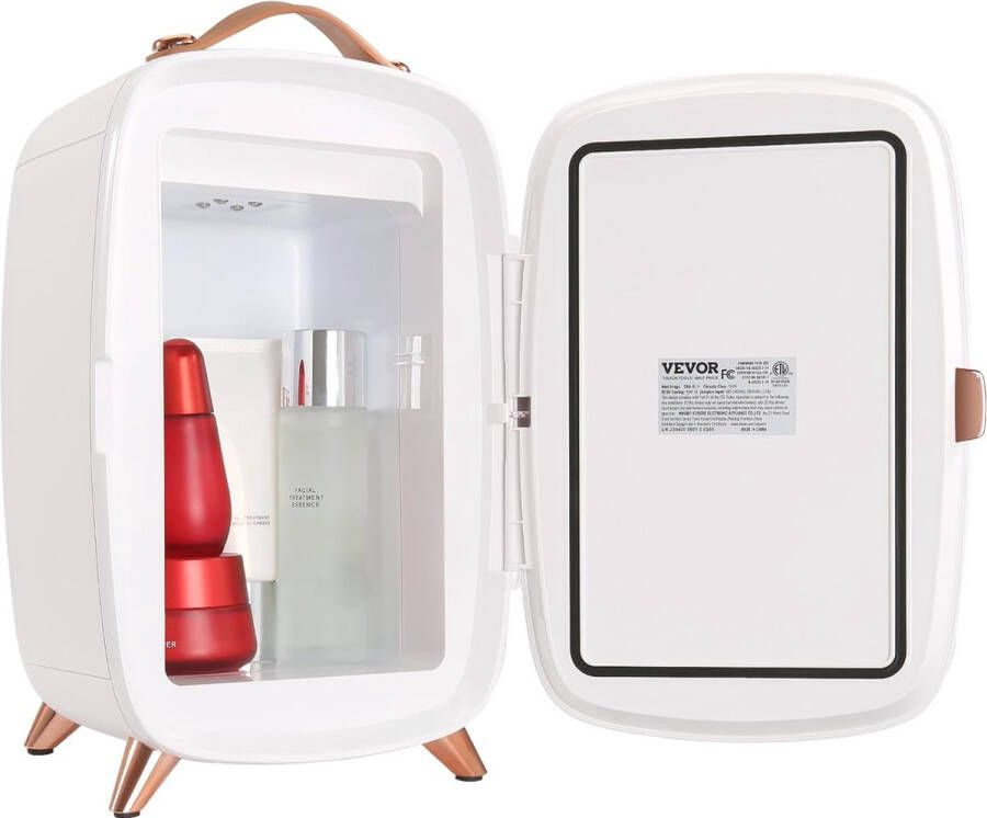 Draagbare Mini-koelkast 6 Liter met LED-verlichting Compact en Geluidsarm voor Kantoor en Slaapkamer