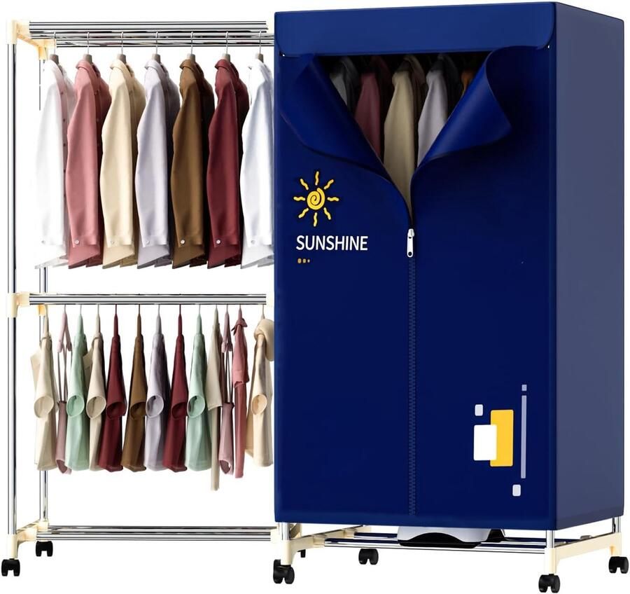 Draagbare Mini Wasdroger 1000W met Dubbele Lagen en Timer