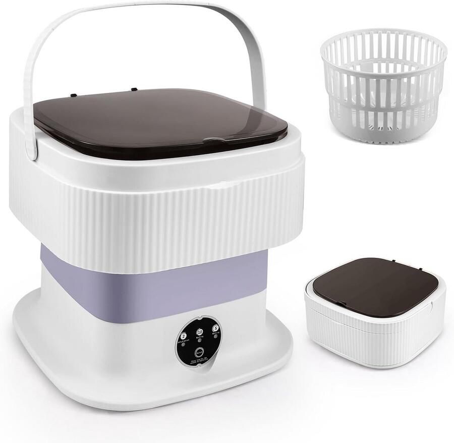 Draagbare Mini Wasmachine 11L met Centrifugemand Ideaal voor Camping en Reizen
