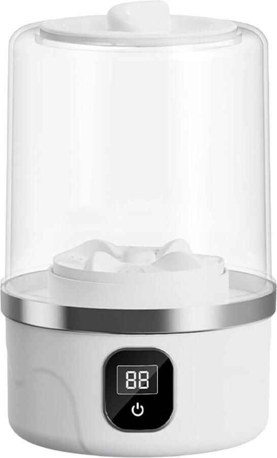 Draagbare Mini Wasmachine Compact Reinigingsapparaat Reizen en Camping Draadloos Werking Accu 1 Liter Capaciteit Wit