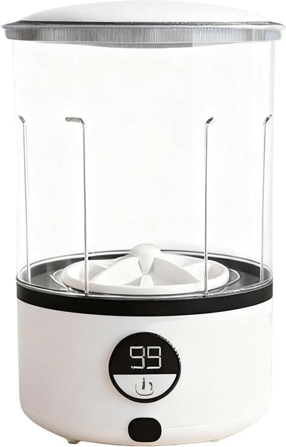Draagbare Mini Wasmachine Compacte Wasmachine Draadloos Fijn Wasgoed Reinigen Zonder Installatie 17 cm Hoog Wit