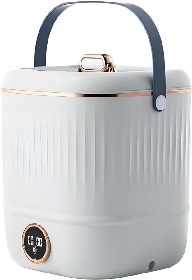 Draagbare Mini Wasmachine Compacte Wasmachine Reiswasmachine Kleine Wasjes Doen Flip-Top Ontwerp 7 Liter Blauw