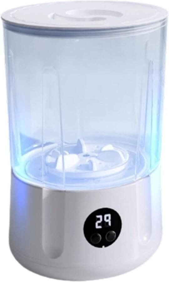 Draagbare Mini Wasmachine Compacte Wasreiniger Reizen en Kamperen Blauwlicht Reinigingstechnologie 2L Capaciteit Zwart