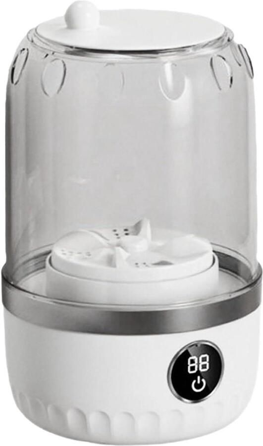 Draagbare mini-wasmachine Kleine wasautomaat Snel kleding wassen Grondige reiniging 1 liter capaciteit Wit