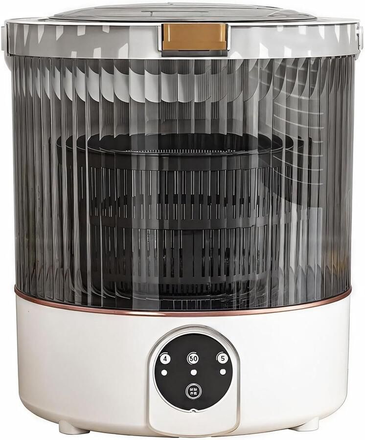 Draagbare Mini Wasmachine Kleine Wasdroger Kleding Reinigen Spatwaterbestendig Ontwerp 12 liter Wit