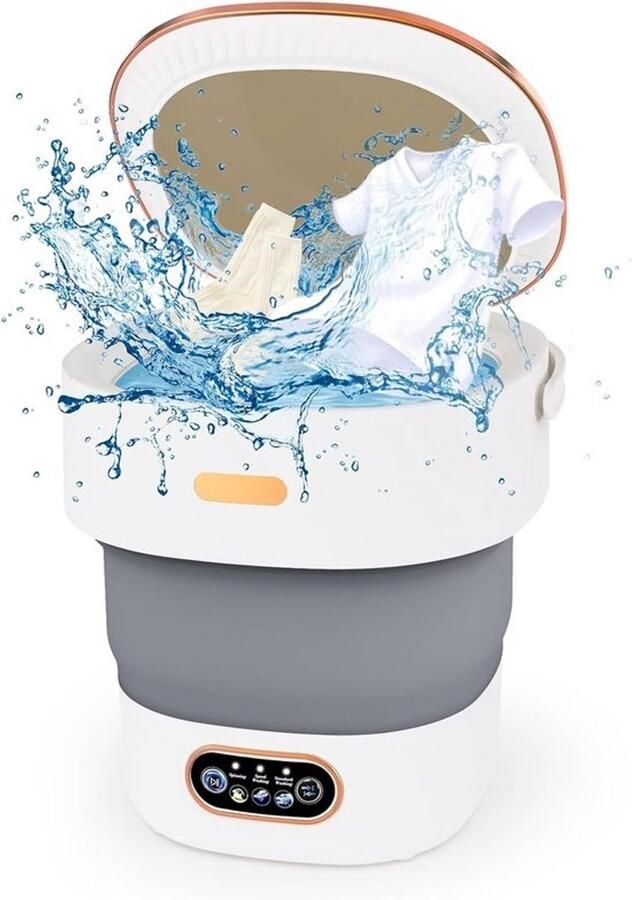 Draagbare mini-wasmachine met centrifuge 13 liter capaciteit voor onderweg camping en ondergoed