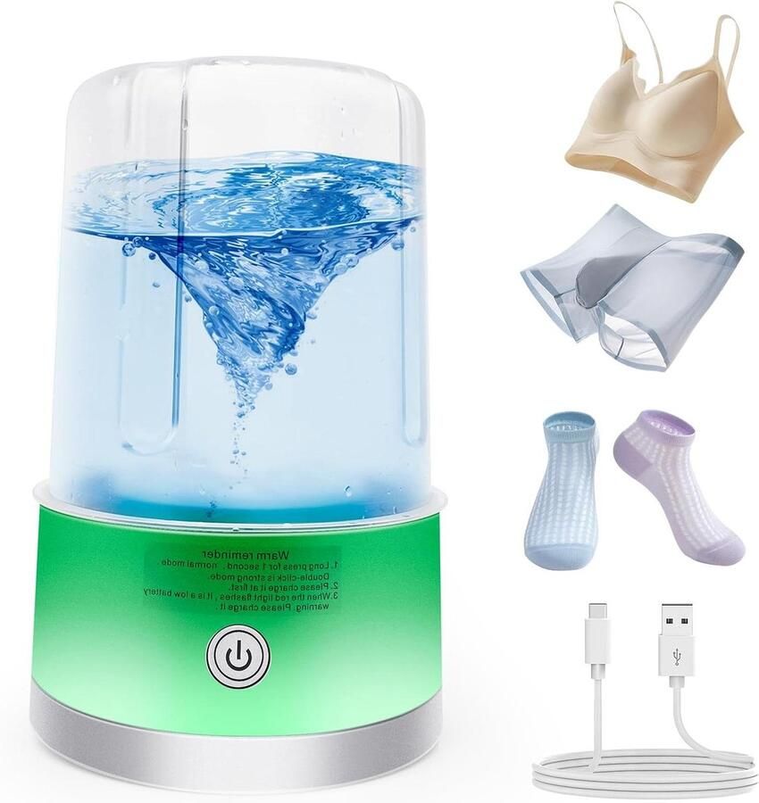Draagbare Mini Wasmachine Ondergoed Wasmachine Kleine Kleding Wassen Nabootst Handschrobben 20 x 13 x 11 cm