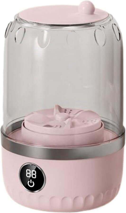 Draagbare Mini Wasmachine Ondergoed Wasmachine Kleine Wasjes Doen Ruimtebesparend Ontwerp 1 Liter Roze