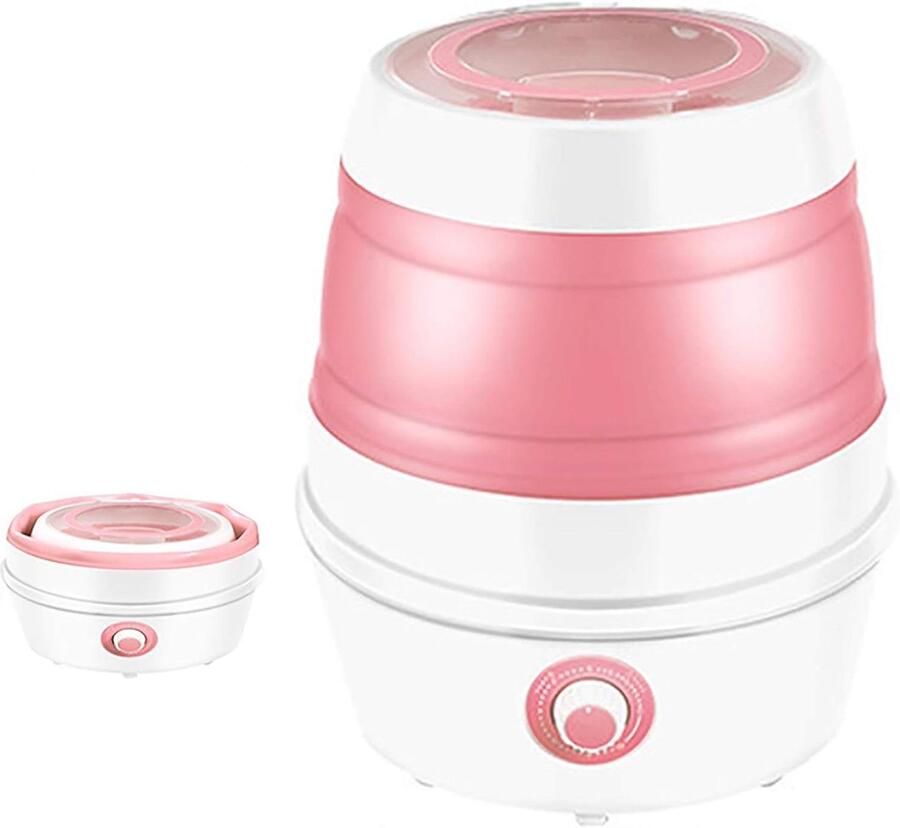 Draagbare Mini Wasmachine Opvouwbare Bak Apart Wassen Ruimtebesparend Ontwerp 26 kg Capaciteit Roze