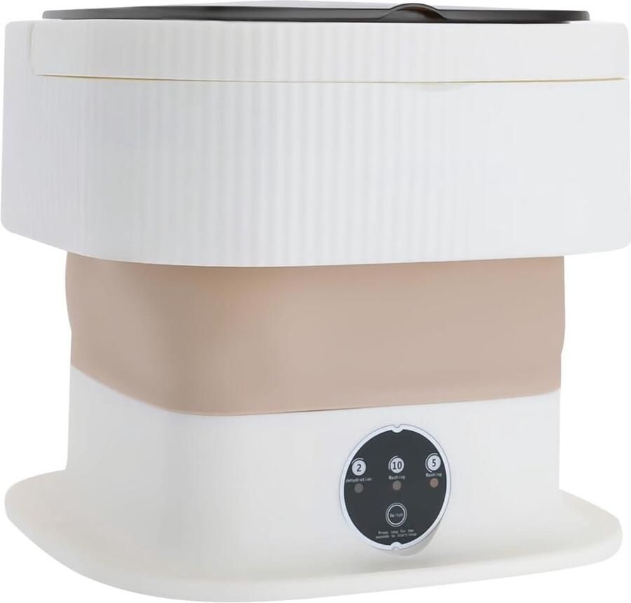 Draagbare Mini Wasmachine Opvouwbare Wasmachine Kleine Wasjes Gesimuleerd Handwaswiel 10 Liter Kaki