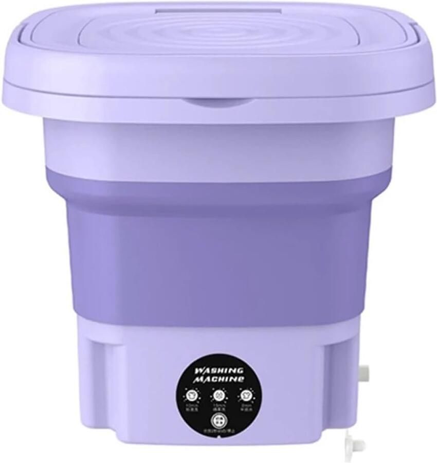 Draagbare Mini Wasmachine Opvouwbare Wasmachine Kleine Wasjes Met Centrifuge Compact Design Paars