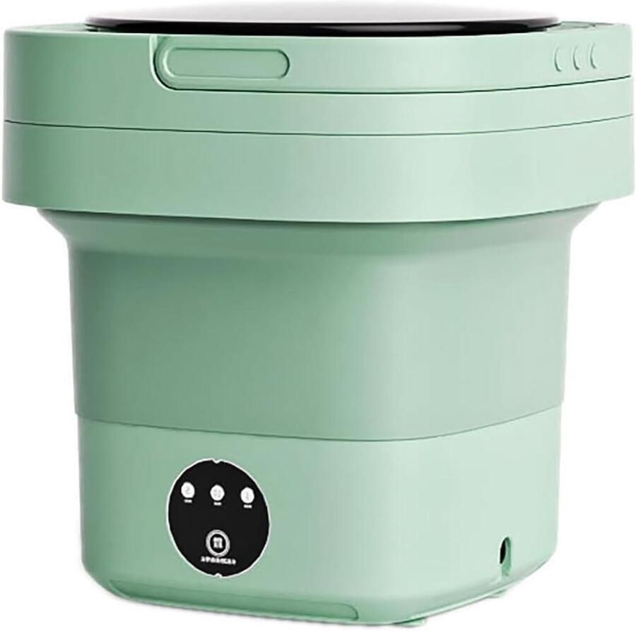 Draagbare Mini Wasmachine Opvouwbare Wasmachine Kleine Wasjes Wassen Met Centrifuge 12 Liter Groen