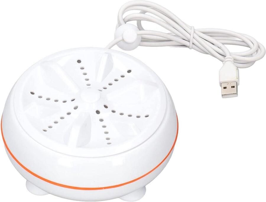 Draagbare Mini Wasmachine Ultrasone Reiniger Reizen en Kamperen Omgekeerde Cyclus 5kg Capaciteit Wit
