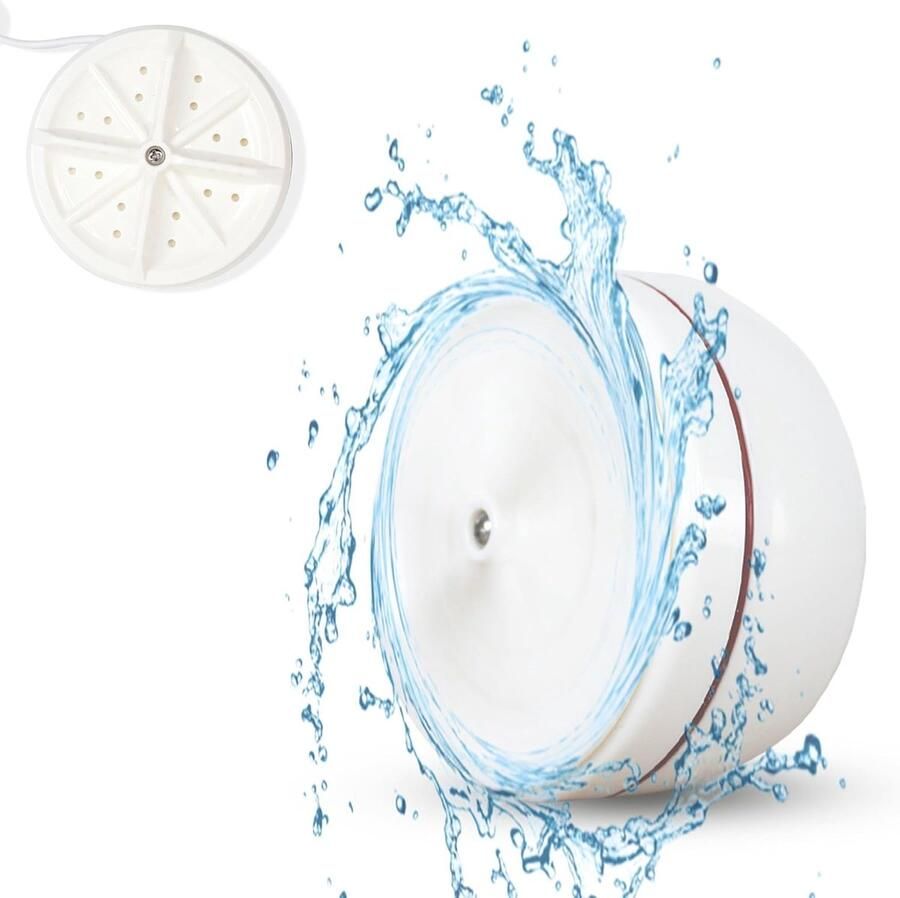 Draagbare Mini Wasmachine USB Oplaadbaar Ultrasone Reiniging voor Kleine Was tot 1kg