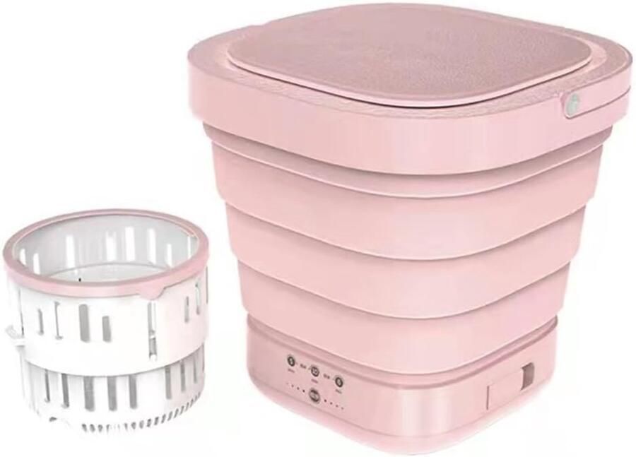 Draagbare Opvouwbare Wasmachine Mini Wasmachine Compact Apart Wassen Ruimtebesparend Ontwerp 9L Grijs