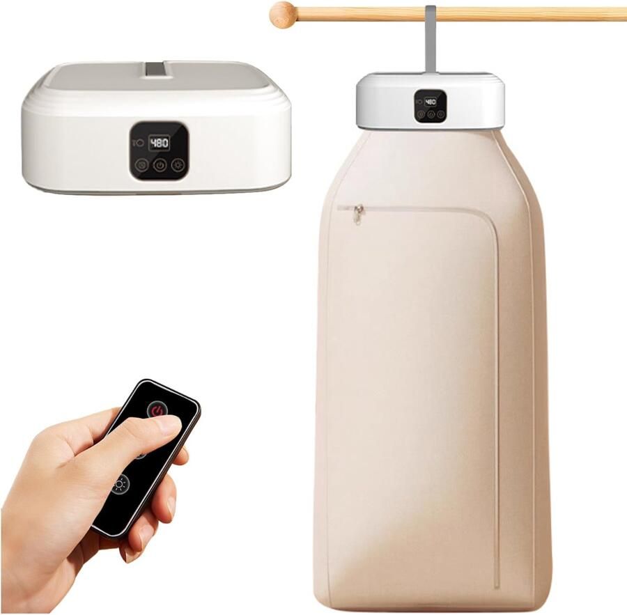 Draagbare wasdroger 1-8 uur timer mini-wasdroger elektrische kleine warmtepompdroger met afstandsbediening en uv-sterilisatie voor appartement studentenwoningen thuis reizen