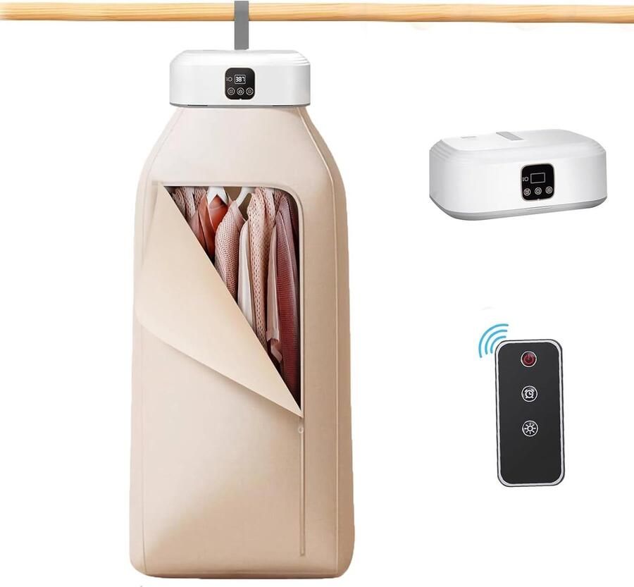 Draagbare Wasdroger Compacte Droger Snel Kleding Drogen Met Timer Afstandsbediening 5 Kilogram Capaciteit Wit Met Display