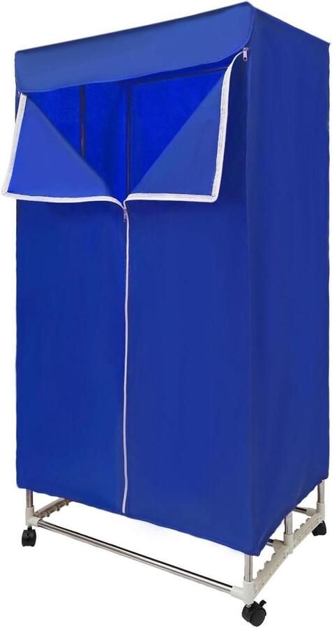 Draagbare Wasdroger Elektrisch Droogrek Snel Kleding Drogen Geluidsarm Ontwerp 150 cm Hoog Blauw