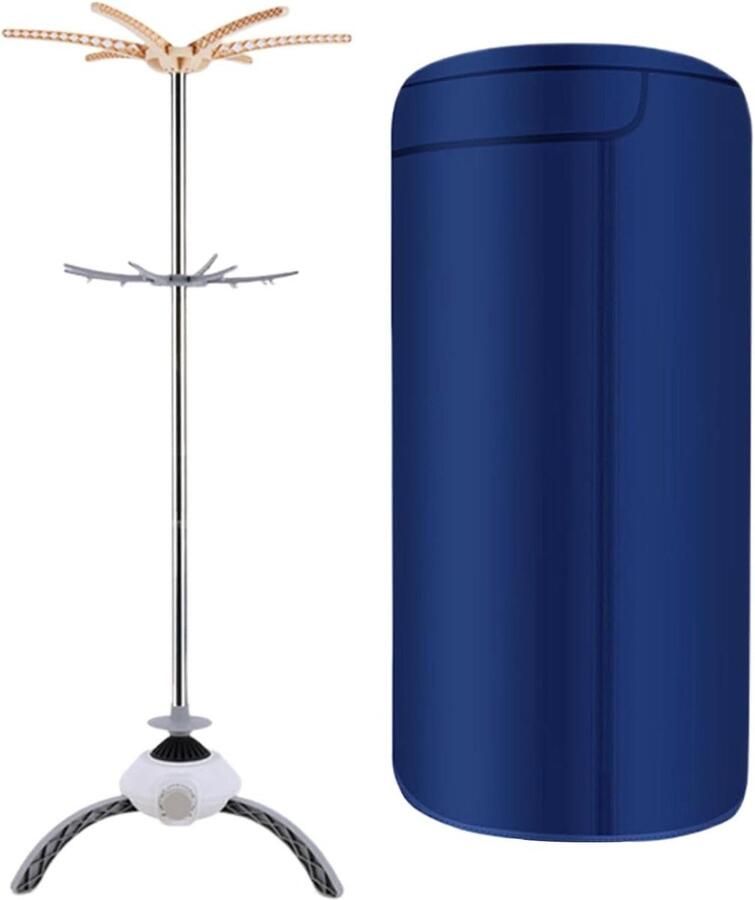 Draagbare Wasdroger Elektrische Droger Kleding Drogen Instelbare Timer 17x23x17 cm Blauw