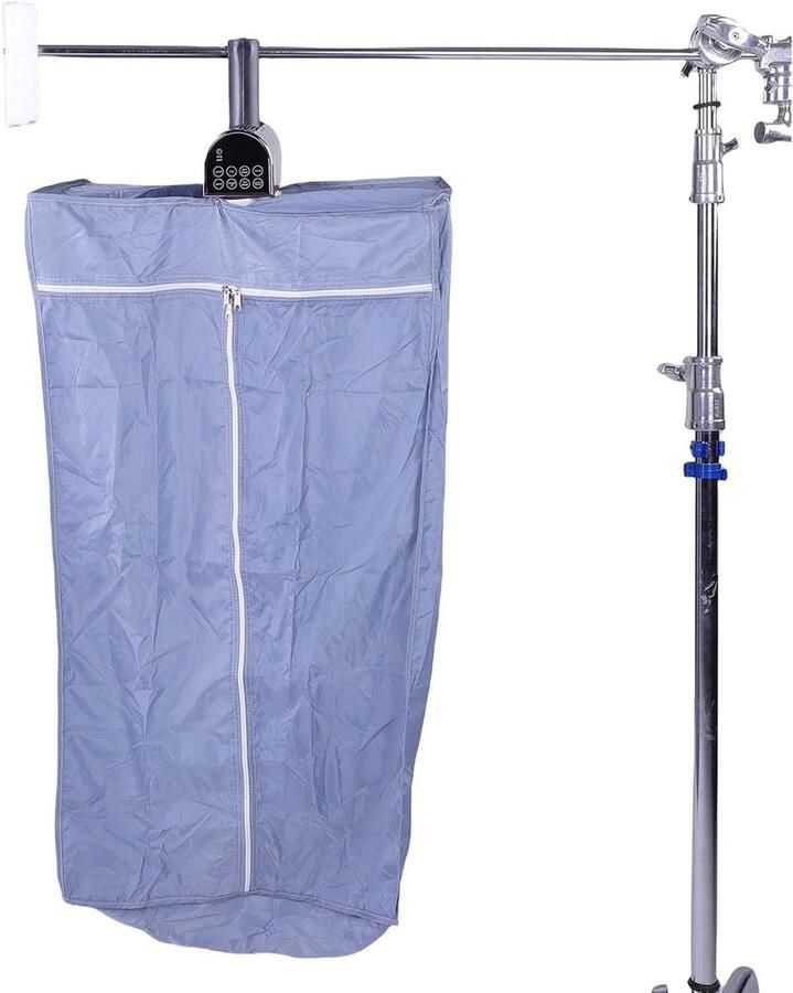 Draagbare Wasdroger Elektrische Droger Opvouwbaar Kleding Snel Drogen Afstandsbediening Timer 26x18.5x9cm Grijs