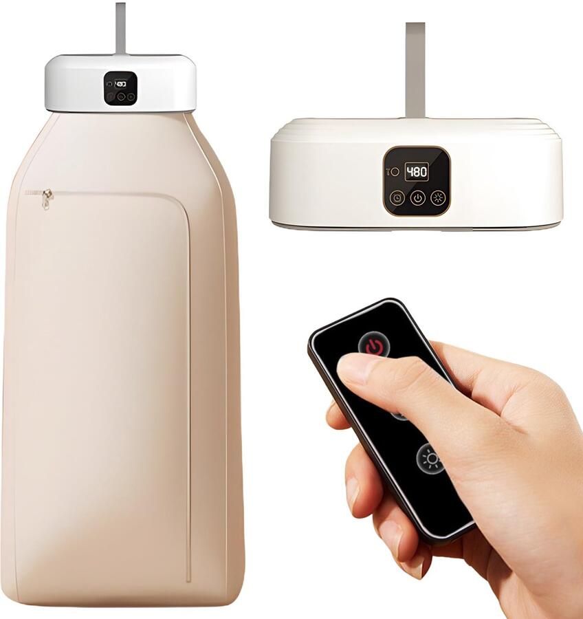 Draagbare wasdroger klein elektrische warmtepompdroger met afstandsbediening 1-8 uur timing automatische uitschakeling opvouwbare wasdroger mini-droger voor appartement reizen camping hotels