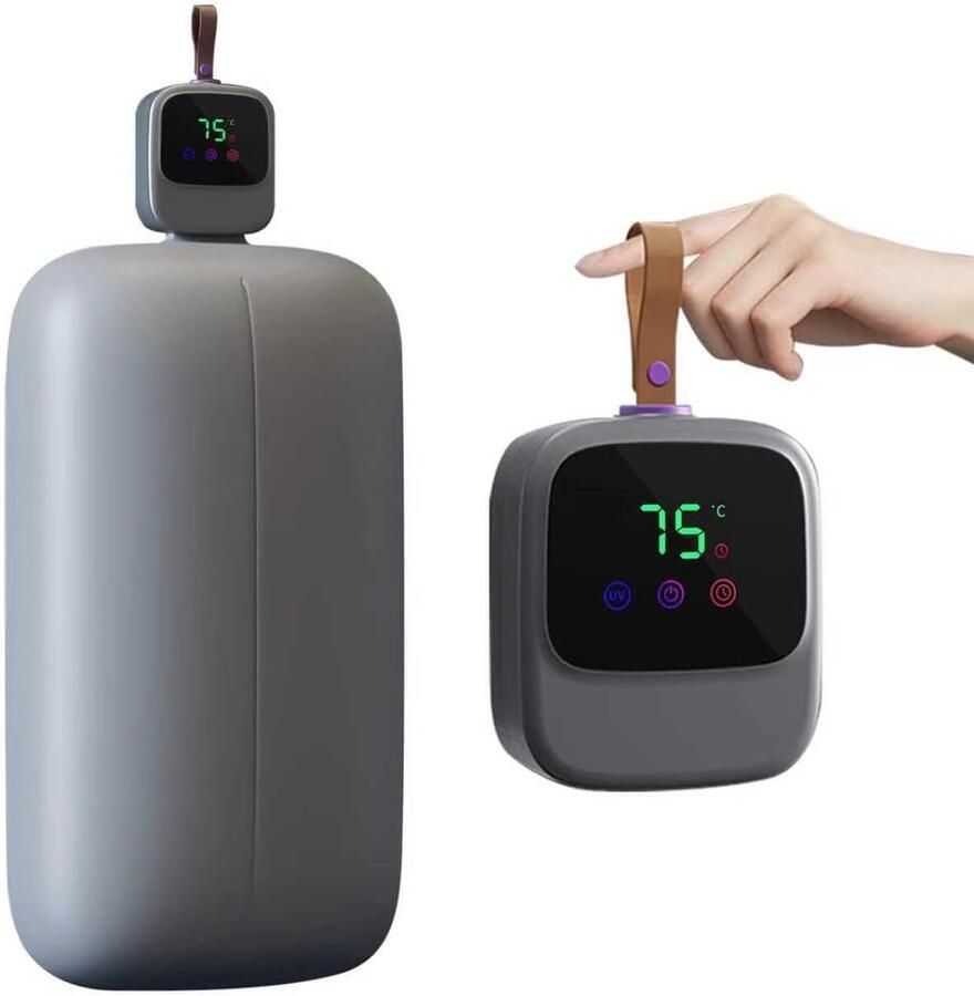 Draagbare wasdroger klein elektrische wasdroger klein met timer automatische uitschakeling mini-droger voor zakenreizen studentenwoningen woningen hotels campings [Energieklasse F]
