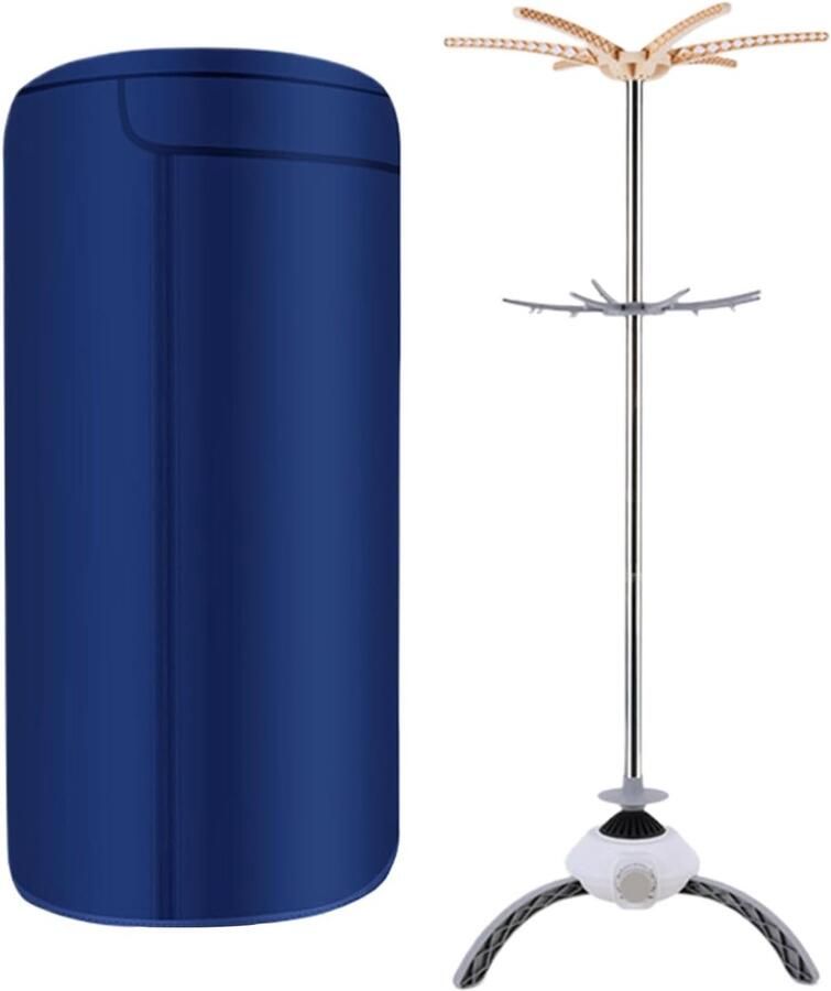 Draagbare Wasdroger Kleine Droogmachine Snel Kleding Drogen Stille Werking Timer 17x23x17cm Blauw