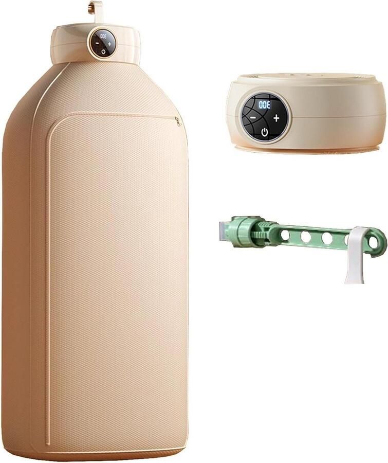 Draagbare Wasdroger Mini Droger Hangend Snel Kleding Drogen Opvouwbaar Lichtgewicht 1.5KG Beige