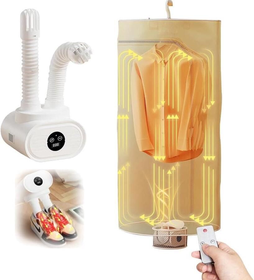 Draagbare Wasdroger Mini Droger Kleding Drogen 3-in-1 Multifunctioneel 10 kg Capaciteit Wit