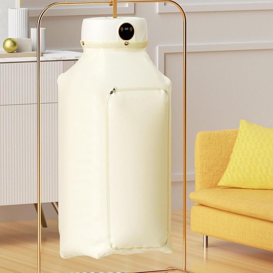 Draagbare Wasdroger Mini Droger Kleding Drogen 360° Luchtcirculatie 10kg Capaciteit Wit