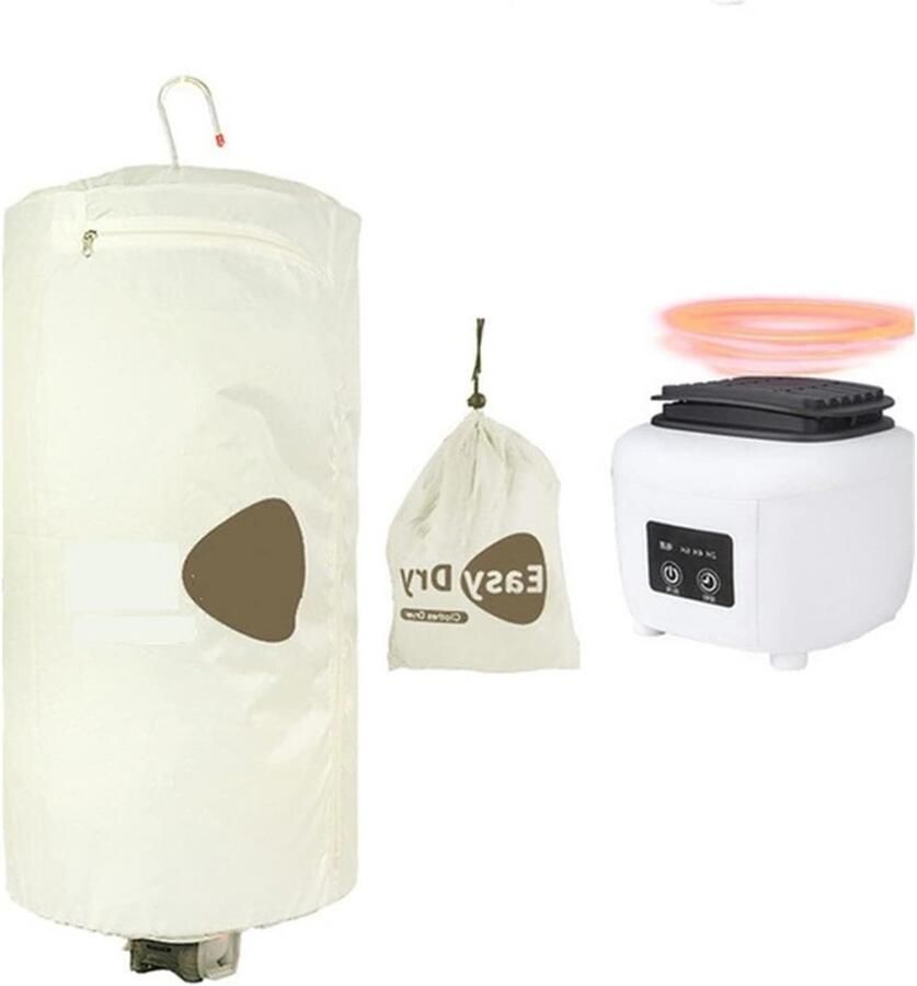 Draagbare Wasdroger Mini Droger Kleding Drogen Compact Opvouwbaar 5KG Capaciteit Wit